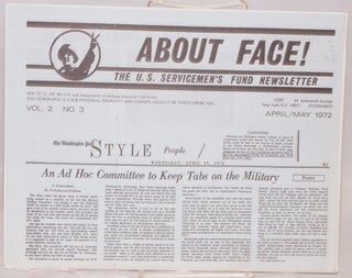 Cat.No: 163459 About face! The U.S. Servicemen's Fund newsletter. Vol. 2 no. 3 (April/May...