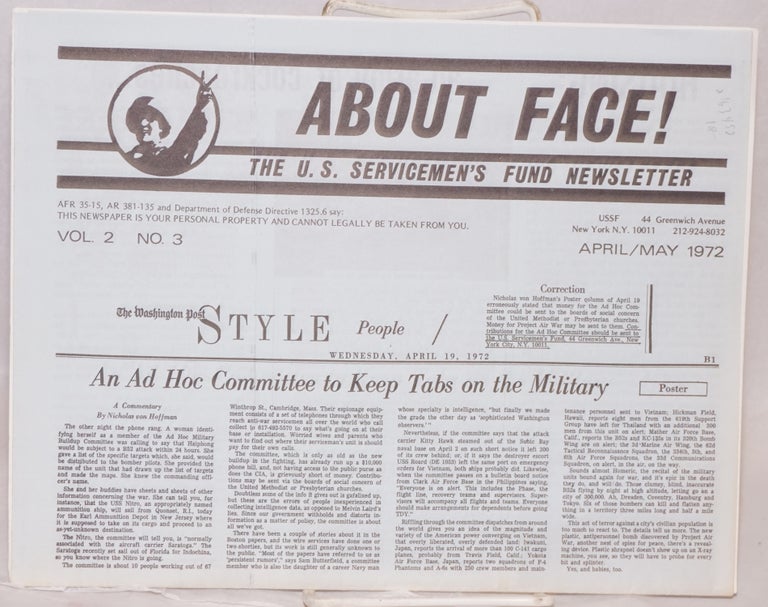 Cat.No: 163459 About face! The U.S. Servicemen's Fund newsletter. Vol. 2 no