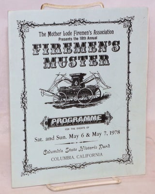 Cat.No: 163914 18th Annual Firemen's Muster: programme for the events of Sat. and Sun....
