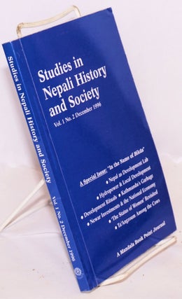 Cat.No: 164309 Studies in Nepali history and society vol. 1 no. 2 December 1996....