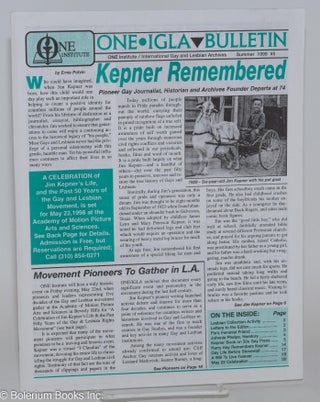 Cat.No: 164482 ONE IGLA Bulletin #5, Summer 1998: Kepner Remembered. Ernie Potvin, Rev....
