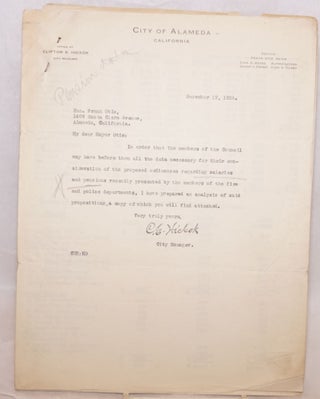 City of Alameda 1925 pension ordinance amendment collection