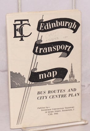 Cat.No: 165153 Edinburgh corporation transport map: Bus routes and city centre plan