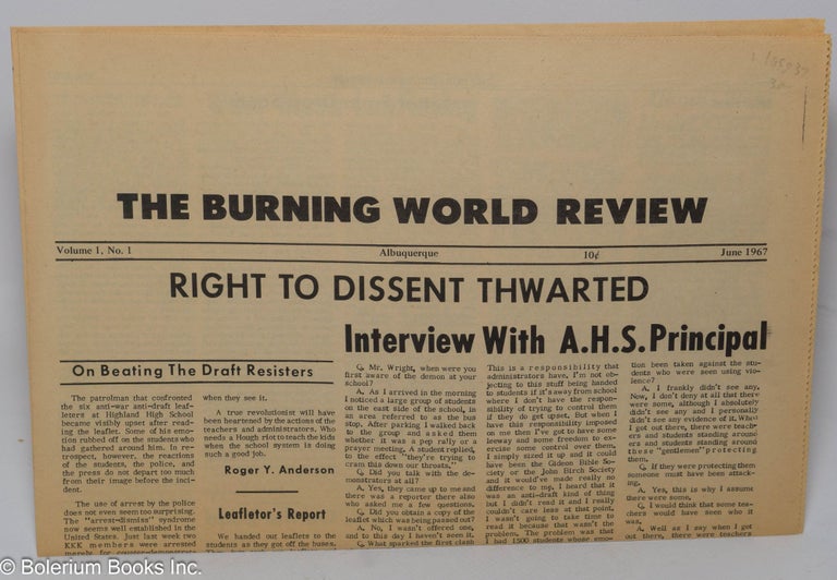 Cat.No: 165937 The Burning World Review: Vol. 1, no. 1 (June 1967