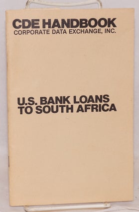 Cat.No: 165959 CDE handbook: U.S. bank loans to South Africa