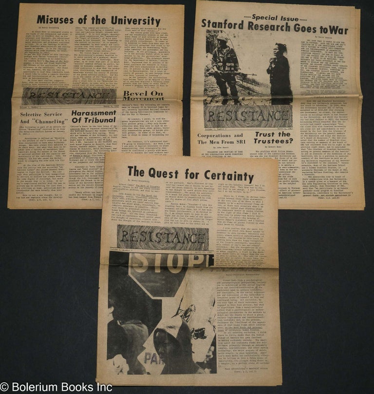 Resitance Journal Resistance first three issues vol. 1, nos. 1-3
