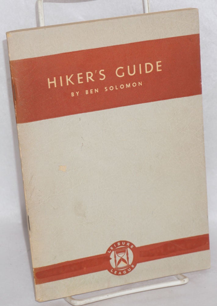 Cat.No: 166087 Hiker's guide. Ben Solomon.