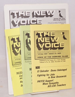 Cat.No: 166174 The New Voice [six issues]. League for a. Labor Republic
