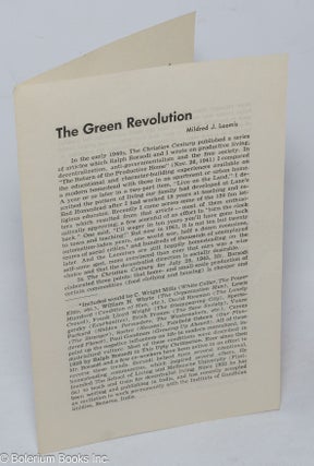 Cat.No: 166281 The Green Revolution. Mildred J. Loomis