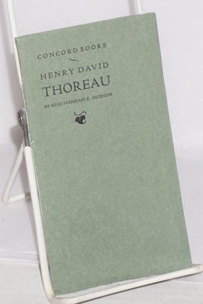 Cat.No: 166902 Concord books, Henry David Thoreau. Hannah R. Hudson