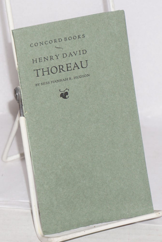 Cat.No: 166902 Concord books, Henry David Thoreau. Hannah R. Hudson.
