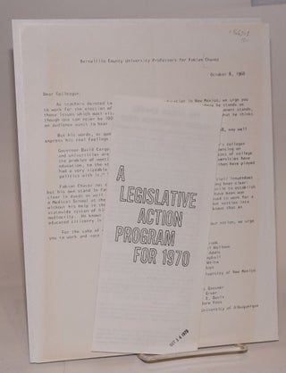 Cat.No: 166905 A legislative action program for 1970 [brochure]. Fabian Chavez