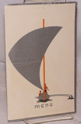 Cat.No: 167406 S.S. Yale, dinner: "souvenir menu." B. V. White, U.S.N.R....