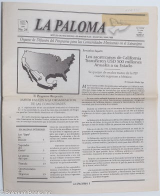 Cat.No: 168375 La Paloma: organo de difusión del programa para las comunidades Mexicanas...