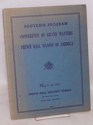 Cat.No: 168626 Souvenir Program Conference of Grand Masters of Prince Hall Masons of...