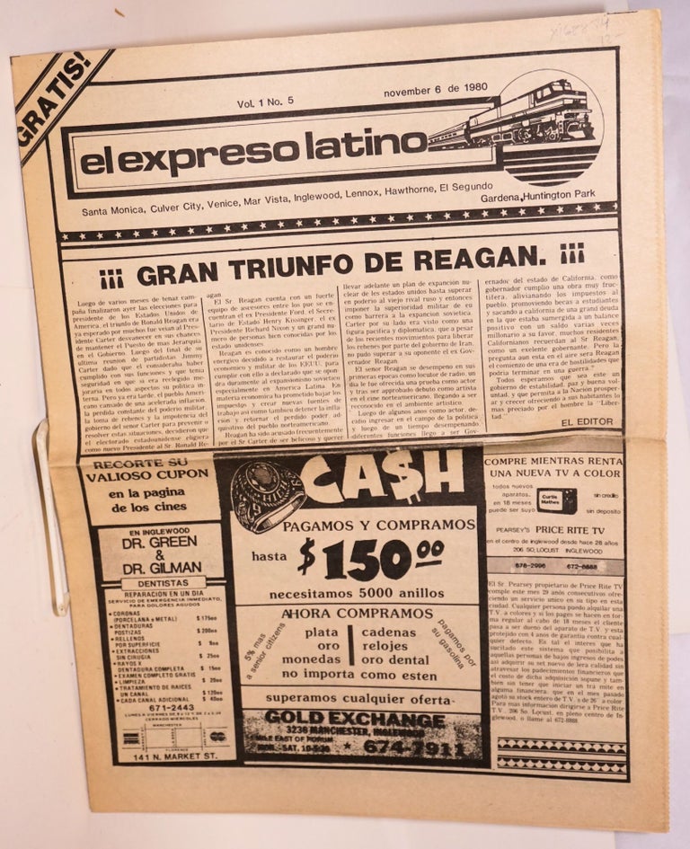 Cat.No: 168874 El Expreso Latino vol. 1 no. 5, november 6 de