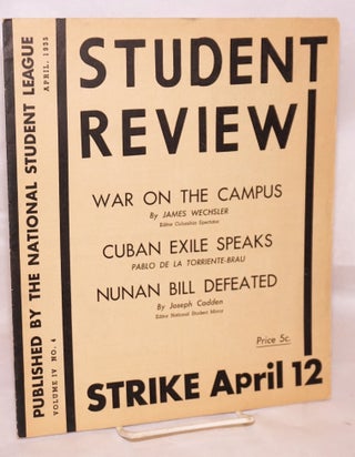 Cat.No: 169232 Student review. Vol. IV, no. 4 (April 1935). National Student League