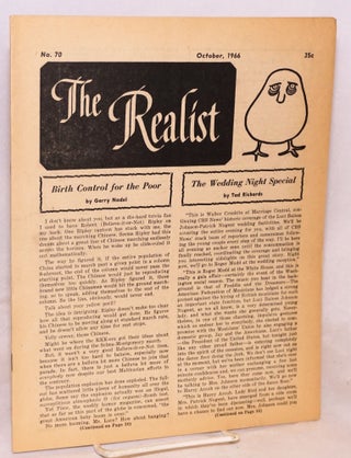 Cat.No: 169862 The realist [no.70] October, 1966. Paul Krassner, ed