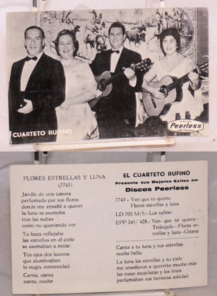 Cat.No: 169917 Cuarteto Ruffino [photographic publicity card