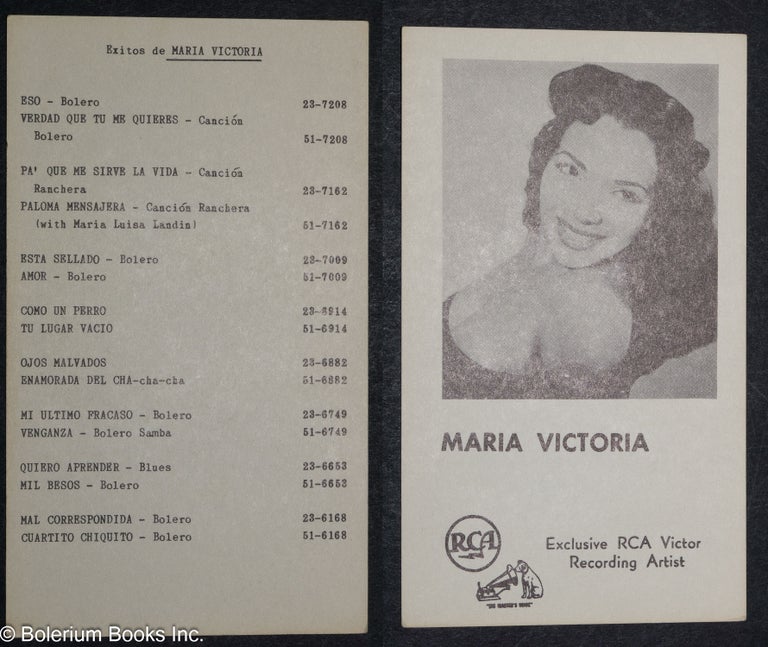 Cat.No: 169922 Maria Victoria: Exclusive RCA Victor Recording Artist [photographic...