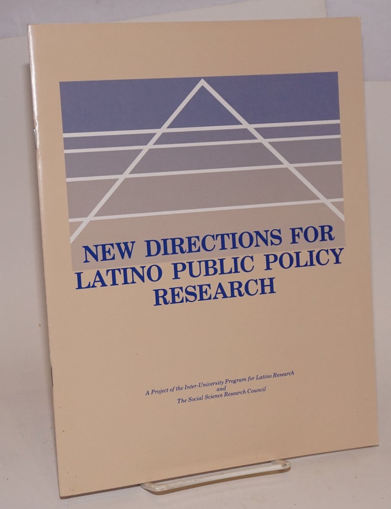 Cat.No: 170163 New Directions for Latino Public Policy Research