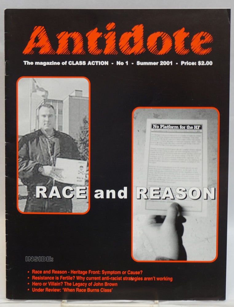 Cat.No: 170695 Antidote: the magazine of Class Action. No. 1, Summer 2001. Faith Calardio Class Action, Mat Jorsen.