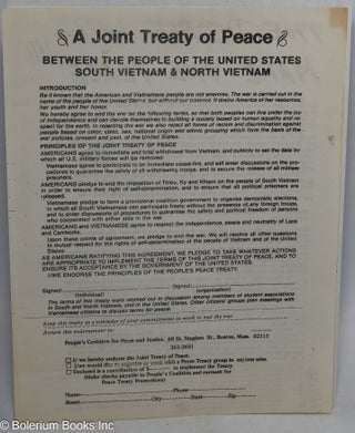 The People Will Make the Peace [handbill]