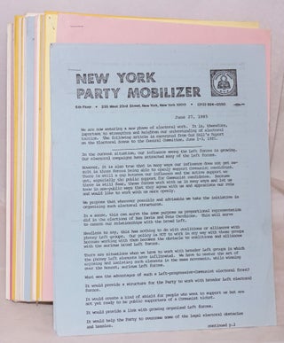 Cat.No: 171322 New York Party Mobilizer. [50 issues]. Communist Party of New York