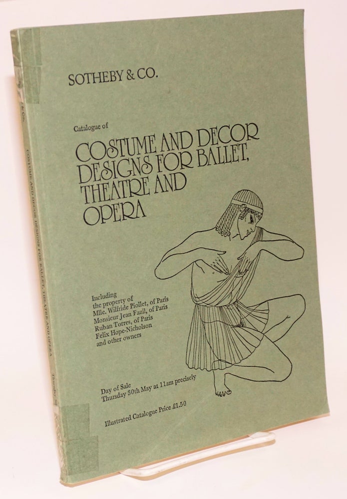 Cat.No: 173777 Catalogue of costume and decor designs for ballet, theatre and opera; including the property of Mlle. Wilfride Piollet [et alia] / including [works by] Leon Bakst, costume design for the sultan in Scheherazade, 1910 [&c &c]