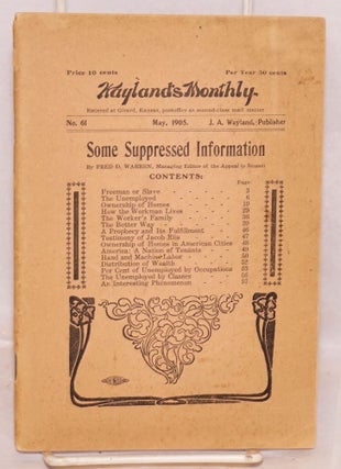 Cat.No: 174206 Freeman or slave? A book of suppressed information. Wayland's monthly, no....