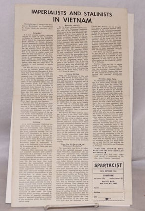 Cat.No: 174523 Imperialists and Stalinists in Vietnam [handbill]. Spartacist