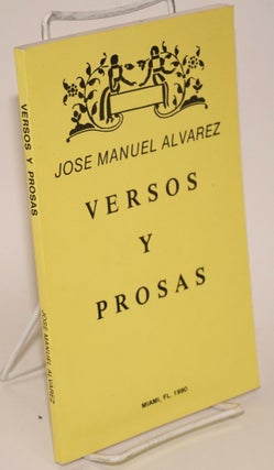 Cat.No: 174577 Versos y prosas. Jose Manuel Alvarez