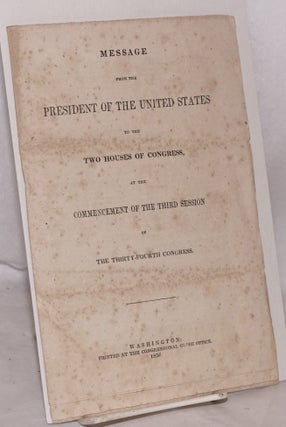 Cat.No: 174845 Message from the president of the United States to the two houses of...