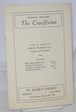 Cat.No: 174914 Stainer's Oratorio The Crucifixion March 25, 1910. St. Marks Church