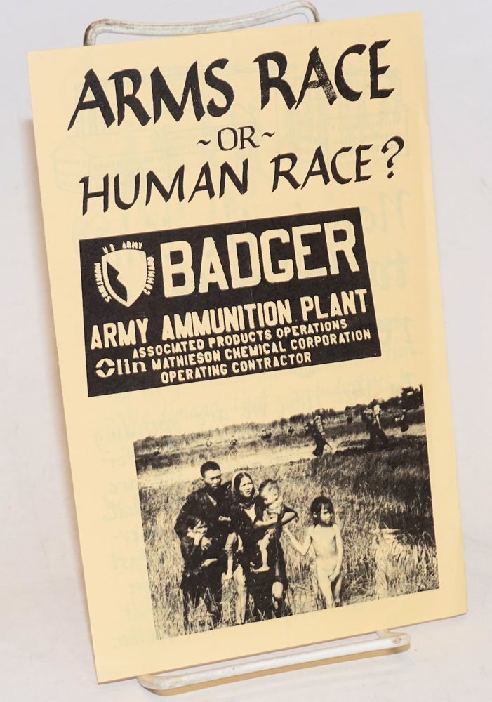 Cat.No: 175187 Arms race or human race? Badger for Peace.