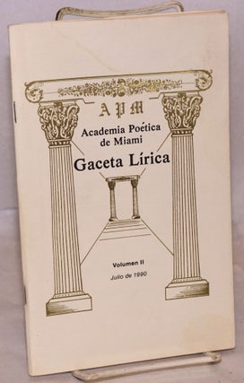 Cat.No: 175835 Gaceta lírica: volumen II, Julio de 1990. Francisco Henríquez