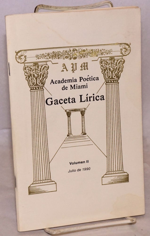 Cat.No: 175835 Gaceta lírica: volumen II, Julio de 1990. Francisco Henríquez.