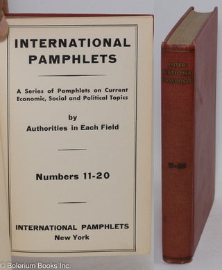 Cat.No: 176997 International pamphlets; a series of pamphlets on current economic, social...