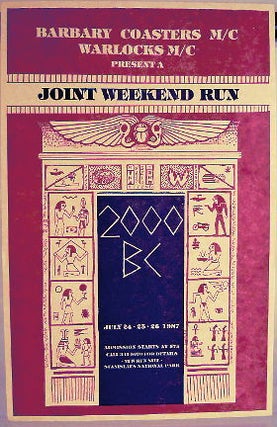 Joint Weekend Run: 2000 BC; June 24.25.26 1987, Stanislaus National Park (poster)