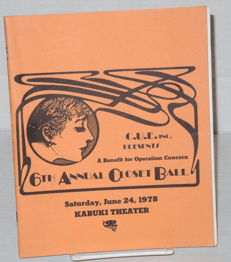Cat.No: 177294 6th annual Closet Ball, Saturday, June 24, 1978 Kabuki Theater