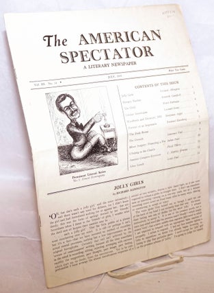 Cat.No: 177578 The American Spectator: a literary newspaper, vol. 3, no 31, July, 1935