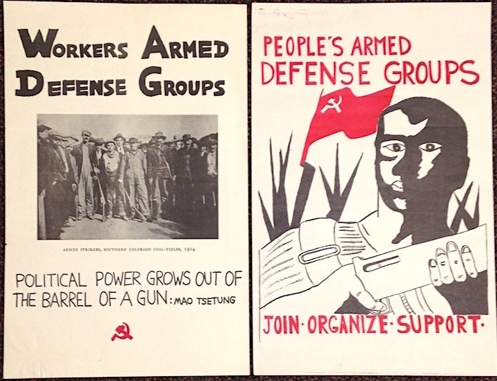 Cat.No: 178189 Workers armed defense groups [together with] People's armed defense groups [two posters]. Marxist-Leninist Party.