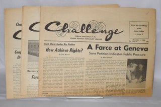 Challenge: official publication of the Young People's Socialist League [four issues]