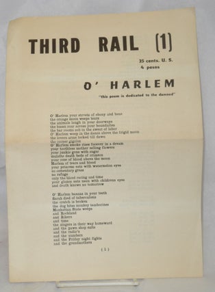 Cat.No: 179637 Third rail [1] O'Harlem: "this poem is dedicated to the damned" Jack...