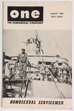 ONE Magazine: the homosexual viewpoint; vol. 8, #8 August 1960; Homosexual servicemen