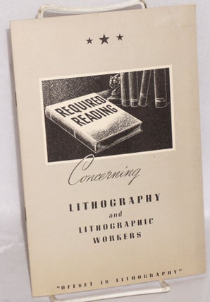 Cat.No: 180071 Concerning lithography and lithographic workers: "offset is lithography"