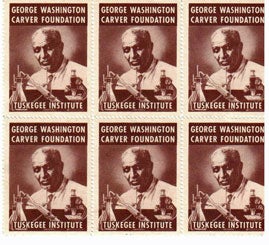 Cat.No: 180182 George Washington Carver Foundation / Tuskegee Institute [six perforated stamps]