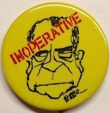 Cat.No: 180261 Inoperative. [pinback button]. Political Rights Defense Fund, Jules Feiffer