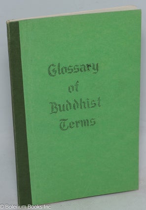 Cat.No: 180879 Glossary of Buddhist terms. Koshu Yamamoto