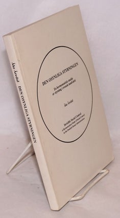 Cat.No: 180948 Den Osynliga Stryningen / Invisible Social Control / En hermeneutisk...